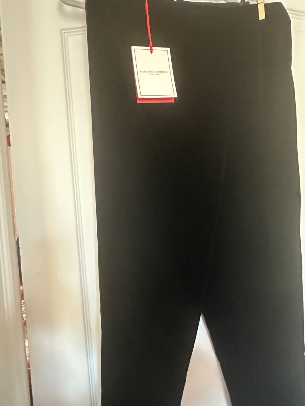 Carolina Herrera Black Slim Straight Pants